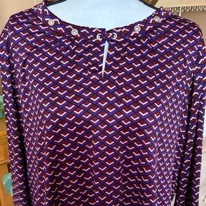 Geometric Patterned Colorful Women's Top